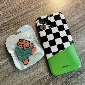 IPHONE 13 Pro Max case with cute tiger pop socket